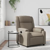 Fauteuil verstelbaar kunstleer cappuccinokleurig