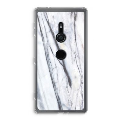 Gestreepte marmer: Sony Xperia XZ2 Transparant Hoesje