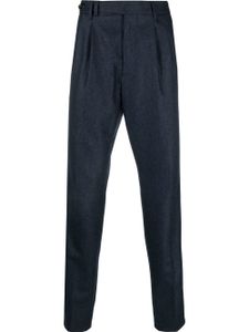 Brunello Cucinelli pantalon de costume à détails plissés - Bleu