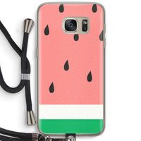 Watermeloen: Samsung Galaxy S7 Transparant Hoesje met koord