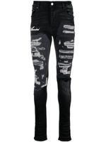 AMIRI jean slim Artisanal à effet usé - Noir