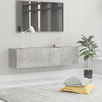 Tv-meubel 120x30x30 cm bewerkt hout betongrijs