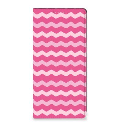 OPPO A54 5G | A74 5G | A93 5G | Hoesje met Magneet | Waves Pink