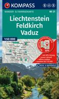 Wandelkaart 21 Liechtenstein - Feldkirch - Vaduz | Kompass