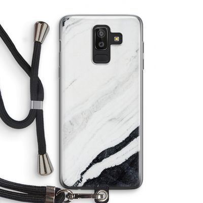 Elegante marmer: Samsung Galaxy J8 (2018) Transparant Hoesje met koord