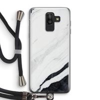 Elegante marmer: Samsung Galaxy J8 (2018) Transparant Hoesje met koord