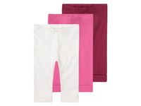 lupilu 3 baby leggings (74/80, Bordeaux/roze/wit)