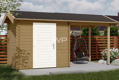 Woodpro Blokhut/Tuinhuis Strijenham 500x200 cm- Zadeldak- Hout- Woodpro