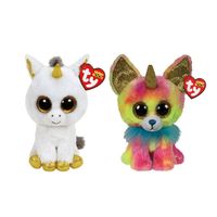 Ty - Knuffel - Beanie Boo's - Pegasus Unicorn & Yips Chihuahua