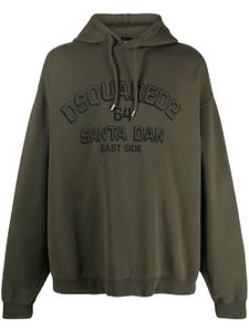 DSQUARED2 hoodie en coton à logo embossé - Vert