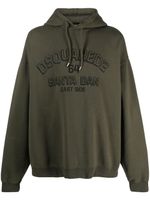 DSQUARED2 logo-embossed cotton hoodie - Vert - thumbnail