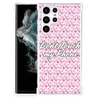 Samsung Galaxy S22 Ultra Anti Shock Case Flowers Pink DTMP - thumbnail