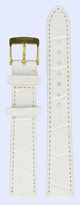 Horlogeband Tissot T600027499 Leder Wit 16mm