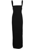 Solace London robe longue Joni à encolure carrée - Noir