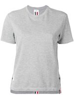 Thom Browne t-shirt à rayures contrastantes - Gris