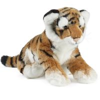 Speelgoed knuffel tijgertje bruin gestreept 35 cm