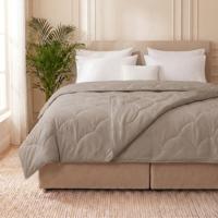 1+1 Gratis Wasbaar Easy Dekbed Zonder Overtrek - Zonder Overtrek - 4 Seizoenen - Taupe - Dekbed-Discounter.nl