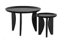 vtwonen Bijzettafel 'High Heels' Mangohout, Set van 2 stuks, kleur Zwart
