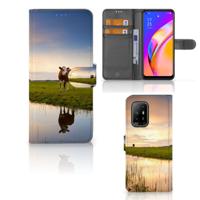 OPPO Reno5 Z | A94 5G | Telefoonhoesje | Met pasjeshouder | Koe