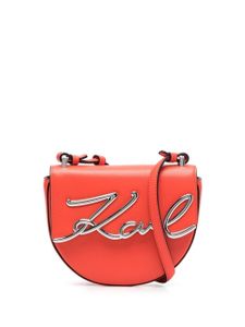 Karl Lagerfeld petit sac porté épaule K/Signature Saddle - Rouge