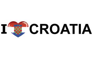 Vakantie sticker I Love Croatia