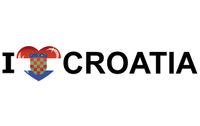 Vakantie sticker I Love Croatia - thumbnail