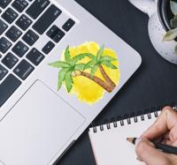 Muursticker boom palmboompjes