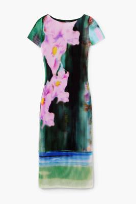 Bloemen midi-jurk - MATERIAL FINISHES - XS