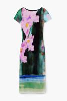 Bloemen midi-jurk - MATERIAL FINISHES - XS Bloemen midi-jurk - MATERIAL FINISHES - XS