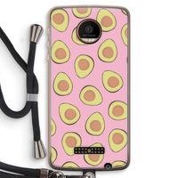 Dancing avocados: Motorola Moto Z Force Transparant Hoesje met koord