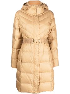 TWINSET hooded belted puffer coat - Tons neutres