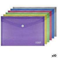 Documentenhouder Ingraf Plastic Multicolour Sluiting A5 (10 Stuks)
