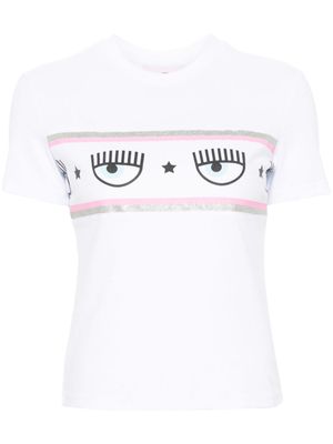 Chiara Ferragni t-shirt à imprimé Maxi Logo - Blanc