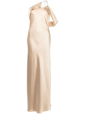 Michelle Mason robe longue à design asymétrique à une épaule - Or