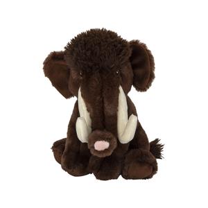 Pluche mammoet knuffel - 22 cm - bruin - prehistorisch - knuffeldier - voor kinderen - ijstijd