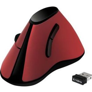 LogiLink ID0159 RF Draadloos Optisch 1200DPI Rechtshandig Zwart, Rood muis