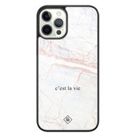 iPhone 12 Pro glazen hardcase - C'est la vie