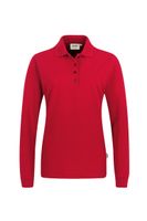 Hakro 215 Women's long-sleeved polo shirt MIKRALINAR® - Red - XS