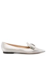 Jimmy Choo Gala metallic ballerina shoes - Tons neutres - thumbnail