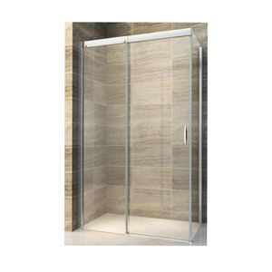 BWS Douchecabine Softclose 2.0 100x90 cm met Nisdeur en Zijwand 8mm Aluminium NANO Coating