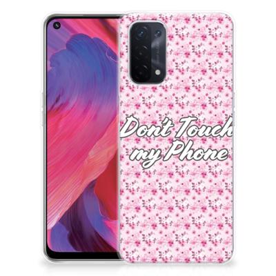 OPPO A93 5G Silicone-hoesje Flowers Pink DTMP OPPO A93 5G Silicone-hoesje Flowers Pink DTMP