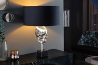Extravagante tafellamp SKULL 56cm zwart zilver metalen schedelsculptuurlamp - 41528 - thumbnail