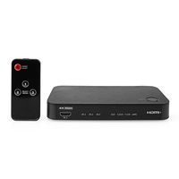 Nedis Digitale Audioconverter | 2-wegs | Input: DC Power / 3x HDMI Input | Output: 1x 3,5 mm / 1x TosLink / 2x HDMI Output | Automatisch / Drukknop |