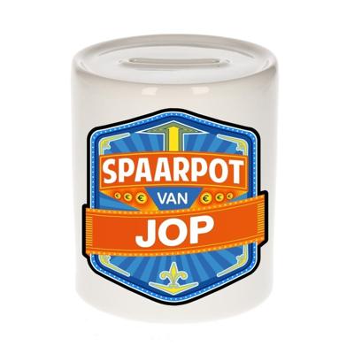Kinder spaarpot met naam - Jop - keramiek - met dop - wit - Sparen - Spaargeld van Jop Kinder spaarpot met naam - Jop - keramiek - met dop - wit - Sparen - Spaargeld van Jop