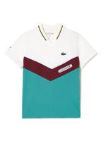 Lacoste Kids x Daniil Medvedev polo à design à empiècements - Blanc