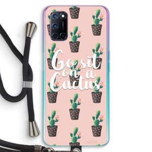 Cactus quote: Oppo A92 Transparant Hoesje met koord