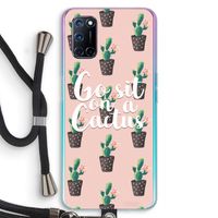 Cactus quote: Oppo A92 Transparant Hoesje met koord