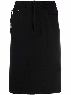 Maison Martin Margiela Pre-Owned jupe à taille haute (années 2000) - Noir