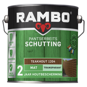 Rambo Pantserbeits Schutting Mat Transparant 2,5 liter - Teakhout