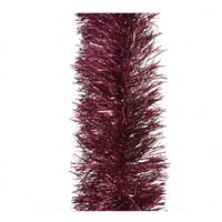 1x stuks kerstboom slingers/lametta guirlandes framboos roze (magnolia) 270 x 10 cm - Kerstslingers - thumbnail